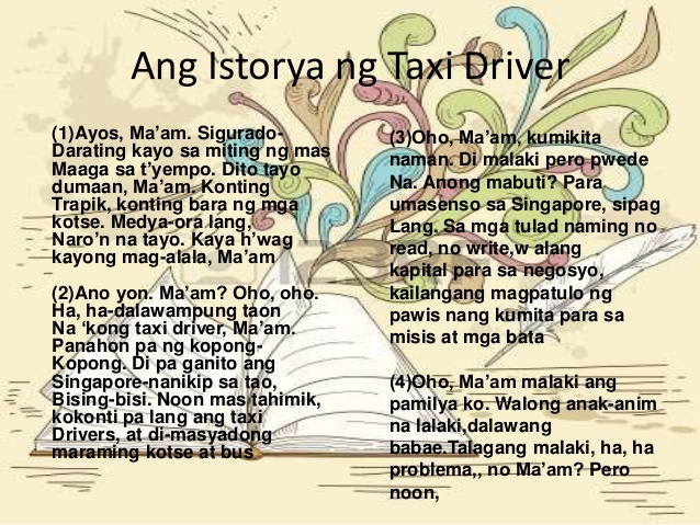 Ang istorya ng taxi driver summary